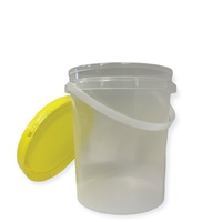 Bulk 100 x 1.2L Honey Bucket with Lid - 1.5Kg Clear Tamper Proof Plastic Tub thumbnail