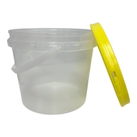 Bulk 100 x 2.2L Honey Bucket with Lid - 3Kg Clear Tamper Proof Plastic Tub thumbnail