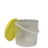 Bulk 10 x 2.2L Honey Bucket with Lid - 3Kg Clear Tamper Proof Plastic Tub thumbnail