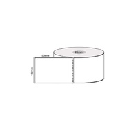 18 Rolls x 400 Label Stickers 102x150mm - Direct Thermal White Shipping Labels thumbnail