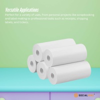 Social Hike 5 Pack Thermal Paper Camera Rolls - Instant Print Printer Refill thumbnail