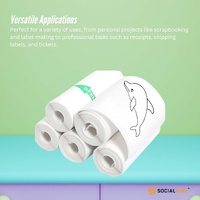 Social Hike 5 Pack Thermal Paper Camera Rolls Sticker - Instant Print Refill thumbnail