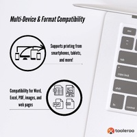 Tooleroo Portable A4 Thermal Printer Black + Paper Kit - Wireless and Inkless thumbnail