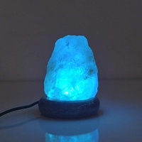 USB Colour Changing Salt Himalayan Lamp - Natural Shape Pink Rock LED Light thumbnail