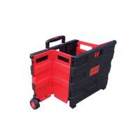 Foldable Shopping Cart - Portable Collapsible Wheeled Folding Trolley Crate thumbnail