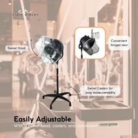 Free Standing Hair Dryer Hood Bonnet Hairdryer Height Adjustable Salon Equipment thumbnail
