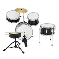 Karrera Children's 4pc Drum Kit - Black thumbnail