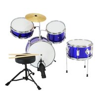Karrera Children's 4pc Drum Kit - Blue thumbnail