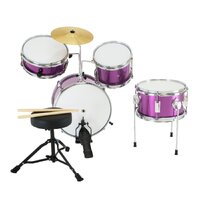 Karrera Childrens 4pc Drum Kit - Purple thumbnail