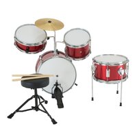 Karrera Children's 4pc Drum Kit - Red thumbnail