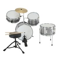 Karrera Childrens 4pc Drum Kit - Silver thumbnail