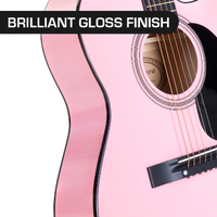 Karrera Acoustic Cutaway 40in Guitar - Pink thumbnail