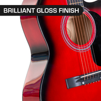 Karrera Acoustic Cutaway 40in Guitar - Red thumbnail