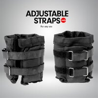 Powertrain Sports Pair 1kg Adjustable Ankle Weights Gym Equipment Wrist Fitness Yoga thumbnail