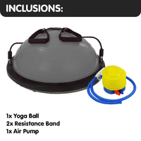 Powertrain Fitness Yoga Ball Home Gym Workout Balance Trainer Grey thumbnail