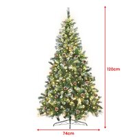 Christabelle 1.2m Pre Lit LED Christmas Tree Decor with Pine Cones Xmas Decorations thumbnail