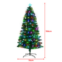 Christabelle 1.5m Enchanted Pre Lit Fibre Optic Christmas Tree Stars Xmas Decor thumbnail