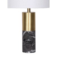 Sarantino Metal and Marble Table Lamp in Black thumbnail