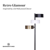 Sarantino Metal Floor Lamp with 3 Swirl Shades thumbnail