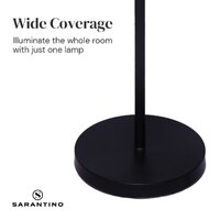 Sarantino Modern Exposed Bulb 4-Arm Industrial Light Floor Lamp thumbnail