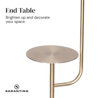 Sarantino Marble & Metal End Table Top Floor Lamp thumbnail
