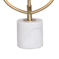 Sarantino Sculptural Orange Glass Table Lamp With White Marble Base thumbnail