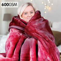 Laura Hill Mink Blanket Double Sided Queen Size Soft Plush Bed Faux Throw Rug 220 X 240cm thumbnail