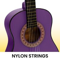 Karrera 34in Acoustic Children no cut Guitar - Purple thumbnail