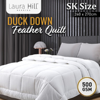 Laura Hill 500GSM Duck Down Feather Quilt Comforter Doona - Super King thumbnail