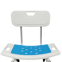 Orthonica Height Adjustable Aluminium Shower Chair With Shower Head Holder thumbnail