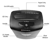 Centurion Office Combo Paper Shredder 21l Cross Cut 10 Sheets Cds Credit Cards thumbnail