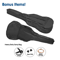 Karrera 41in Acoustic Wooden Guitar String Music Instrument thumbnail