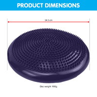 Powertrain Yoga Stability Disc w/ Pump Home Gym Pilate Balance Trainer - Purple thumbnail