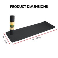Powertrain Eco-friendly Dual Layer 6mm Yoga Mat | Midnight | Non-slip Surface And Carry Strap For Ultimate Comfort And Portability thumbnail