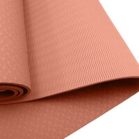 Powertrain Eco-friendly Dual Layer 6mm Yoga Mat | Peach | Non-slip Surface And Carry Strap For Ultimate Comfort And Portability thumbnail