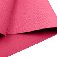 Powertrain Eco-friendly Dual Layer 6mm Yoga Mat | Pink | Non-slip Surface And Carry Strap For Ultimate Comfort And Portability thumbnail