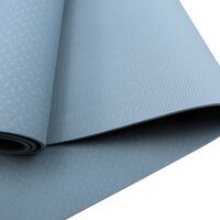 Powertrain Eco-friendly Dual Layer 6mm Yoga Mat | Sky Blue | Non-slip Surface And Carry Strap For Ultimate Comfort And Portability thumbnail