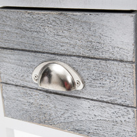 2X Bedside Table Drawer Vintage Side Table Storage Cabinet VALERIE GREY thumbnail