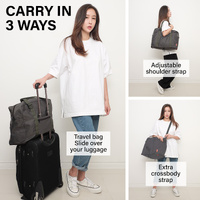 Shopper Bag Travel Duffle Bag Foldable Laptop Luggage Nylon KO-BOSTON KHAKI thumbnail