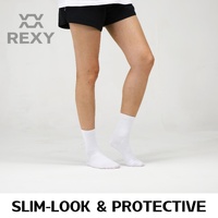 5X Rexy 3D Seamless Crew Socks Small Slim Breathable WHITE thumbnail