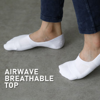 3X Rexy Cushion No Show Ankle Socks Medium Non-Slip Breathable WHITE thumbnail