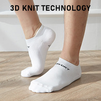4X Rexy Seamless Sport Sneakers Socks Medium Non-Slip Heel Tab WHITE thumbnail