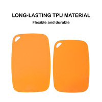 TPU Chopping Board Antibacterial Cutting Board Baby Food Grade ORANGE thumbnail