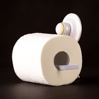 Toilet Roll Holder Removable Suction WHITE thumbnail