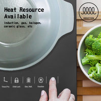 KOMAN Shinewon Vinch IH Two Hands Wok + Glass Lid 28cm Ceramic Non-stick Titanium GREY thumbnail