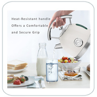 PHILEX Electric Kettle Water Boiler Stainless Steel Retro 1.7L IVORY thumbnail