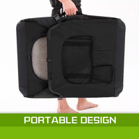 Portable Soft Dog Cage Crate Carrier L BLACK thumbnail