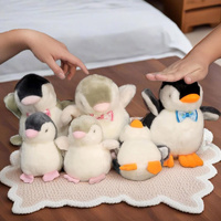 2X Plush Penguin Keychain Or Doll With Sound Activation BLACK thumbnail