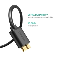 UGREEN USB 3.0 A Male to Micro USB 3.0 Male Cable - Black 2M (10843) thumbnail