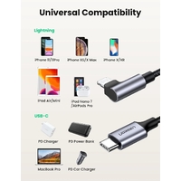 UGREEN 60763 90 Degree USB-C to iPhone 8-pin Cable 1M thumbnail
